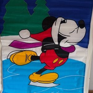 Disney Christmas winter flag - Red, Yellow, and Blue